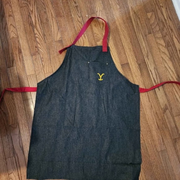 Other - Yellowstone Denim Apron with Red Straps